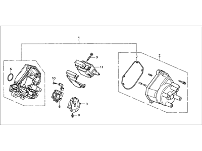 1998 Acura CL Distributor - 30100-PAA-A02