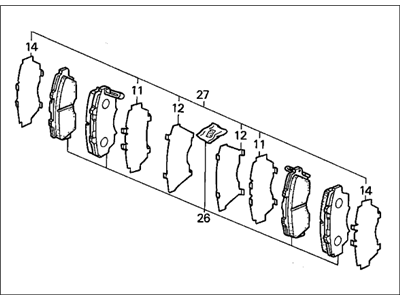 1997 Acura CL Brake Pad Set - 45022-S87-X01