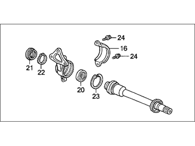 Acura 44500-S87-A00 Half Shaft Assembly