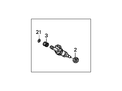 Acura 06164-P2J-000 4X Fuel Injector