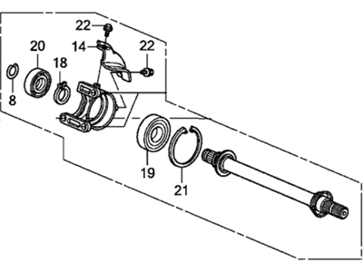 Acura ILX Axle Shaft - 44500-SWA-A10