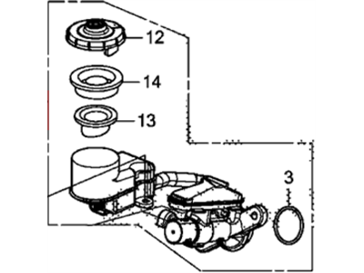 46100-TR7-A01 Acura Master Cylinder Assembly Illustration 1 of 1
