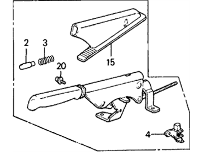 47105-SH4-G00ZF Acura Parking Brake Lever Assembly (Graphite Black) Illustration 1 of 1