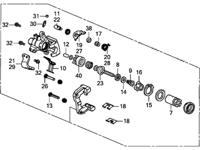 2013 Acura ILX Brake Caliper - 43019-TR3-A02