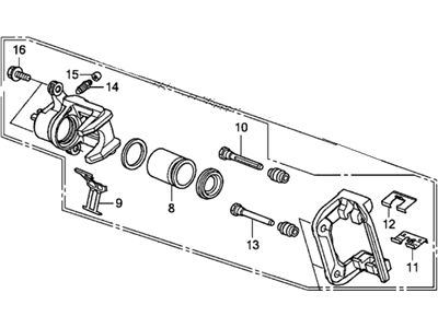 2014 Acura RDX Brake Caliper - 43018-T0G-A01