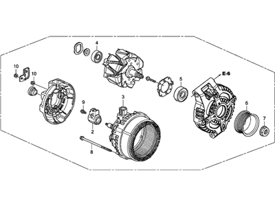 Acura 31100-RX0-A01 Alternator Assembly (Csj53) (Denso)