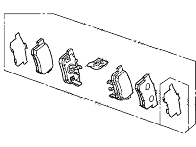 Acura 43022-T0G-A01 Rear Disc Brake pad Set