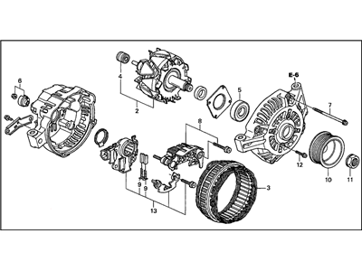 Acura RSX Alternator - 31100-RJJ-004