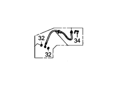 Acura 01464-TX6-A03 Hose Set, Right Front Brake