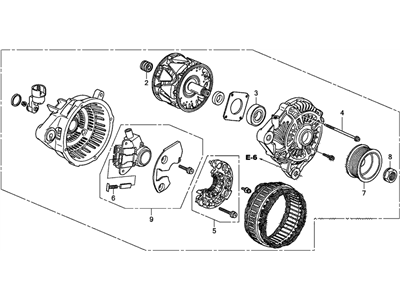 Acura 31100-R1A-A01 Alternator Assembly (Ahga81) (Mitsubishi)