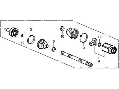 2013 Acura ILX Axle Shaft - 44305-TR4-A93