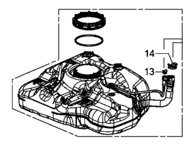 Acura 17044-TR0-L30 Tank Set, Fuel (Yachiyo)