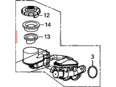 2013 Acura ILX Brake Master Cylinder - 46100-TX6-A03