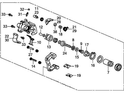 Acura Brake Caliper - 43018-TR3-A02