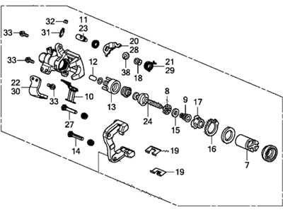 2015 Acura ILX Brake Caliper - 43018-TR3-A02