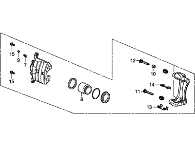 Acura 45018-TR7-A01RMN Right Front Caliper Sub-Assembly