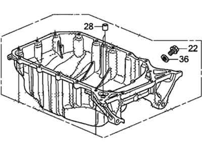 2013 Acura ILX Oil Pan - 11200-RX0-A00