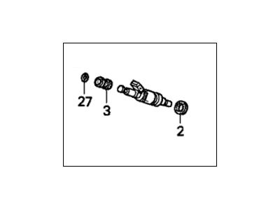 1992 Acura Vigor Fuel Injector - 06164-PT3-A00