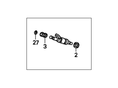 1993 Acura Vigor Fuel Injector - 06164-PT3-A00