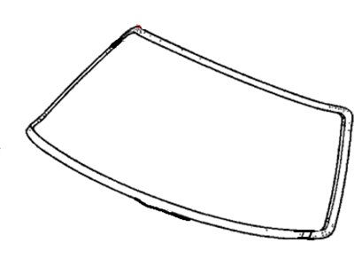 Acura 73225-SL4-000 Rubber, Rear Windshield Dam 73225-SL4-000 Acura Rubber, Rear Windshield Dam Illustration 1 of 1