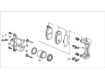 1994 Acura Integra Brake Caliper - 45230-ST7-003