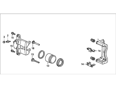 1999 Acura Integra Brake Caliper - 45018-ST7-000