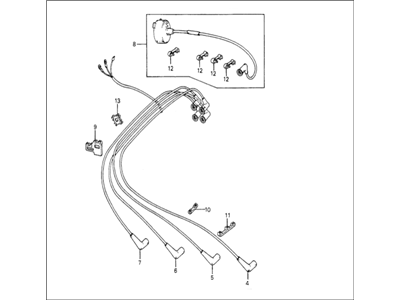 Acura 74144-SY8-A00 Rubber, Passenger Side Hood Seal 74144-SY8-A00 Acura Rubber, Passenger Side Hood Seal Illustration 1 of 1