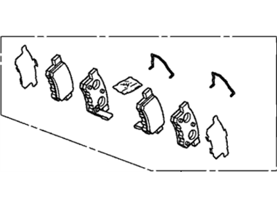 Acura 43022-TA0-A80 Rear Disc Brake pad Set