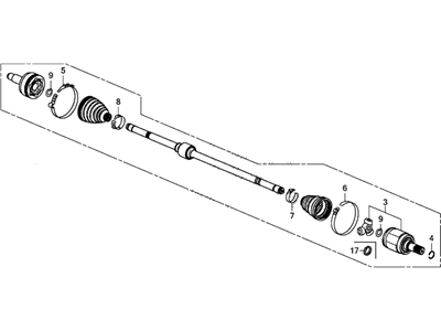 2014 Acura ILX Hybrid Axle Shaft - 44305-TT1-A01