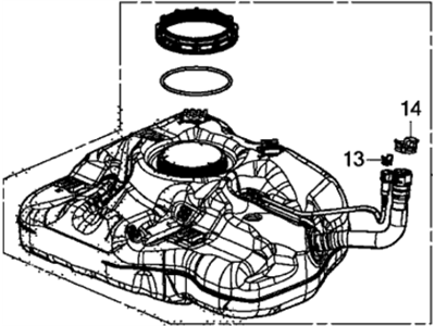 Acura 17044-TX8-A01 Set, Fuel Tank Complete