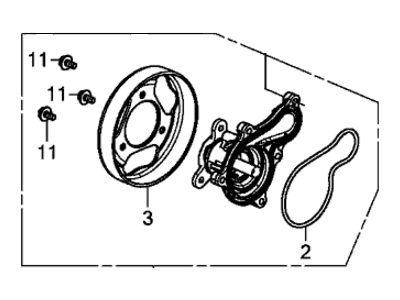 2013 Acura ILX Hybrid Water Pump - 19200-RW0-003