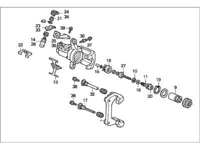 1999 Acura Integra Brake Caliper - 43019-S04-003RM