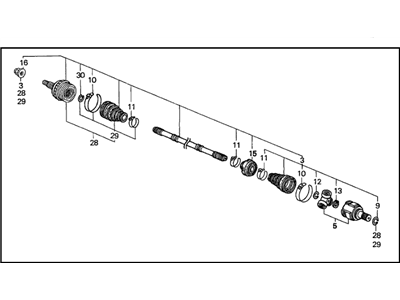 Acura Integra Axle Shaft - 44010-S04-J01