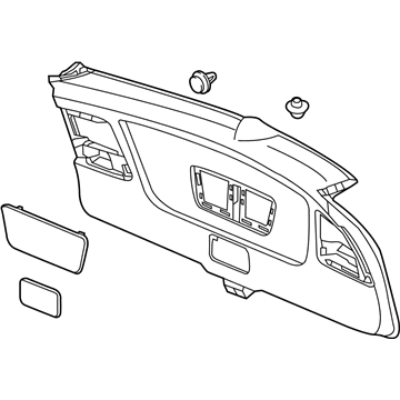 Acura 84431-TX4-A02ZC Tailgate Lining Assembly (Lower) (Light Jewel Gray)
