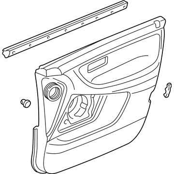 Acura 83583-S3V-A12ZB Lining, Left Front Door (Moon Lake Gray) (Leather)