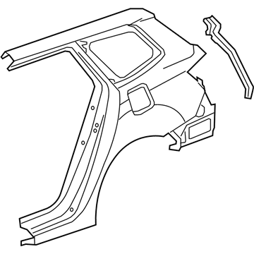 Acura 04636-TL7-A90ZZ Panel Set, Right Rear (Outer) (Dot)