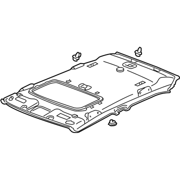 Acura 83200-SEC-A91ZC Lining Assembly, Roof (Light Cream Ivory) (Sunroof)