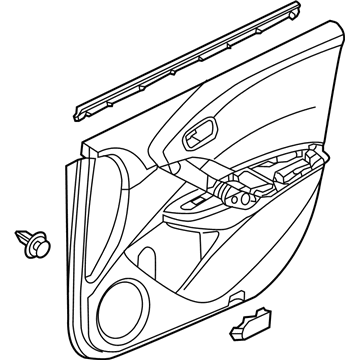 Acura 83553-TX4-A02ZA Base, Left Front Door (Sandstorm)