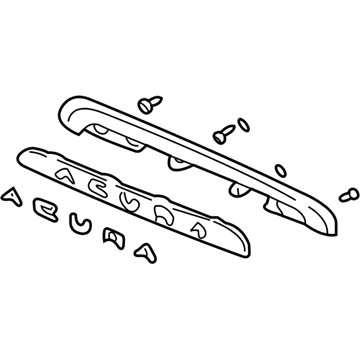 Acura 74890-S3V-A32ZA Rear License Garnish*Nh669L*