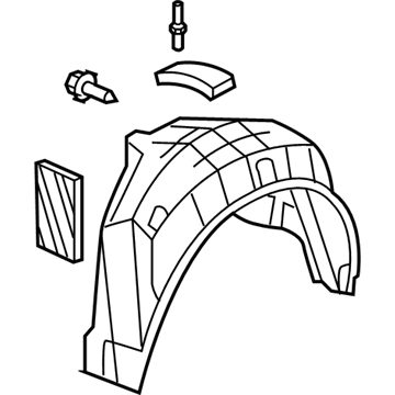 Acura 74590-SJA-A00 Fender Assembly, Left Rear (Inner)