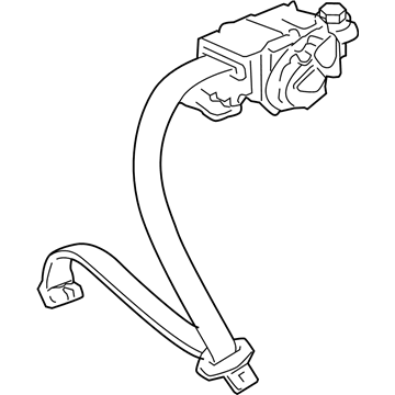 Acura 04827-SJA-A00ZA Outer Set, Rear Center Seat Belt (Graphite Black)