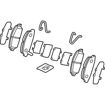 Acura 45022-TY3-A02 Front Disc Brake pad Set