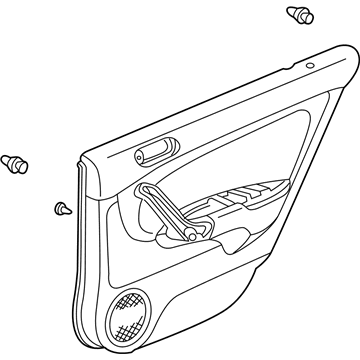 Acura 83754-SEC-A01ZD Lining, Left Rear Door (Lower) (Moon Lake Gray)