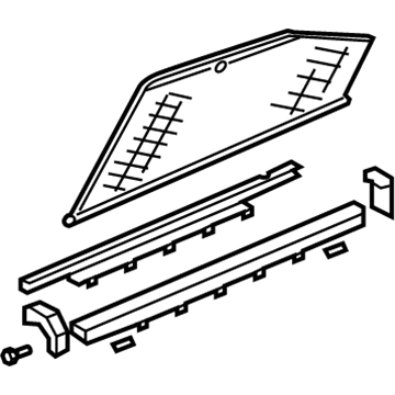 Acura 83730-SJA-A01ZC Sunshade Assembly, Right Rear Side (Beige)