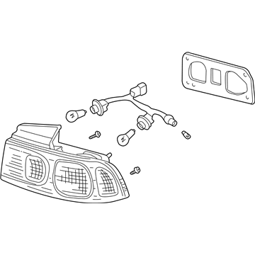 Acura 33500-ST8-A01 Taillight Assembly, Passenger Side