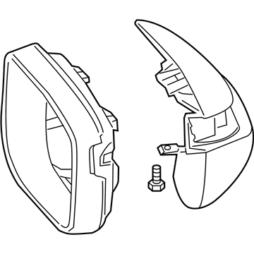 Acura 76255-TX4-A01ZH Front Door Mirror Housing Set White Left