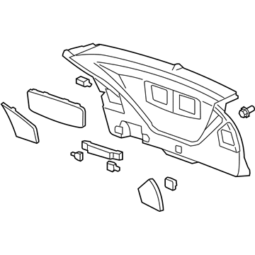 Acura 84431-STK-A01ZB Lining Assembly, Tailgate (Lower) (Medium Gray)