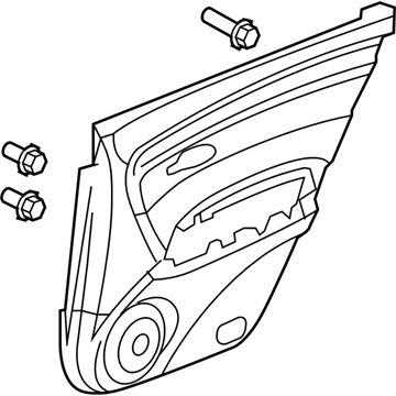 Acura 83751-SJA-A16ZE Lining, Left Rear Door (Lower) (Medium Gray)