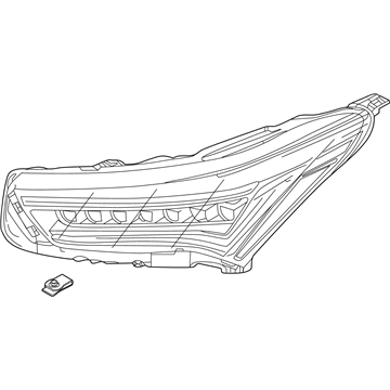 Acura 33100-TJB-A11 Led Headlight With Adaptive Right