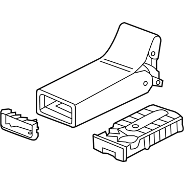 Acura 82180-TY2-A11ZF Rear Seat Center Armrest Assembly (Premium Black)